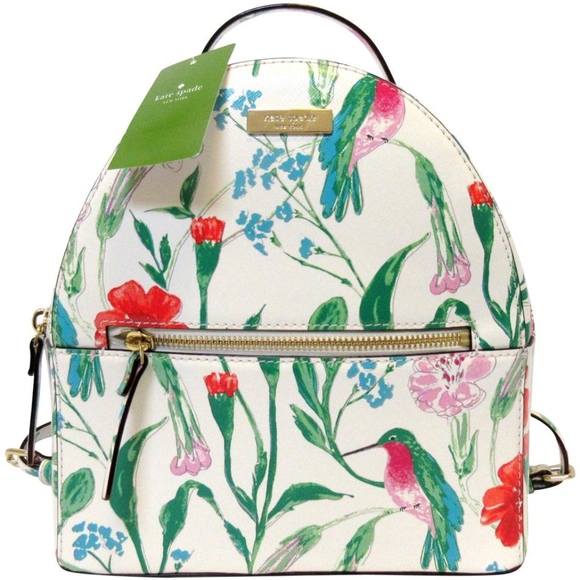 kate spade Bags Nwt Hummingbird Floral Leather Backpack Poshmark